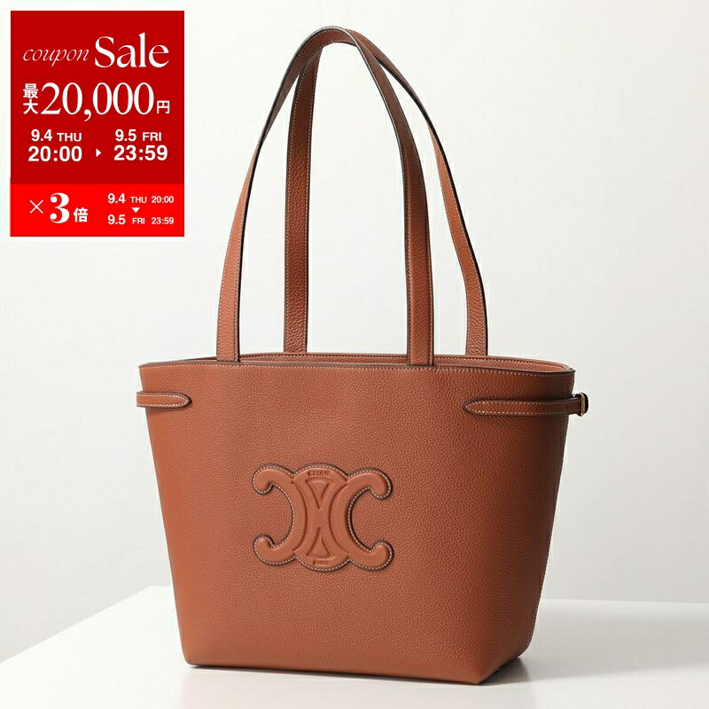 CELINE トートバッグ ブラウン キャンバス CELINE - 未使用 セリーヌ レザー キャンバス トート バッグ