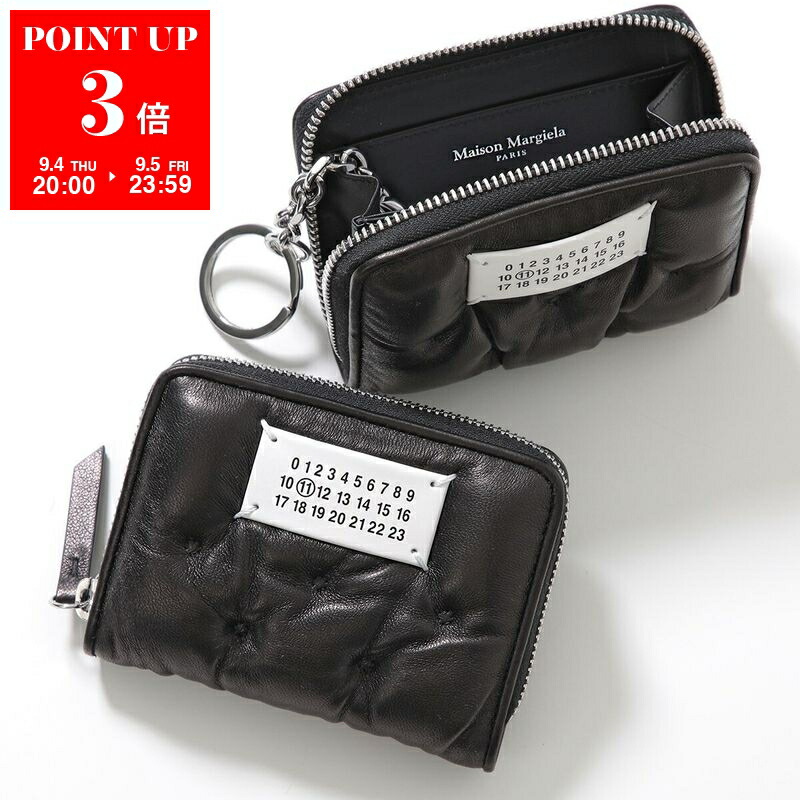 極美品★メゾンマルジェラ　ラウンドジップ　コインケース　小銭入れ　4ステッチ　黒 極美品☆メゾンマルジェラ ラウンドジップ コインケース 小銭