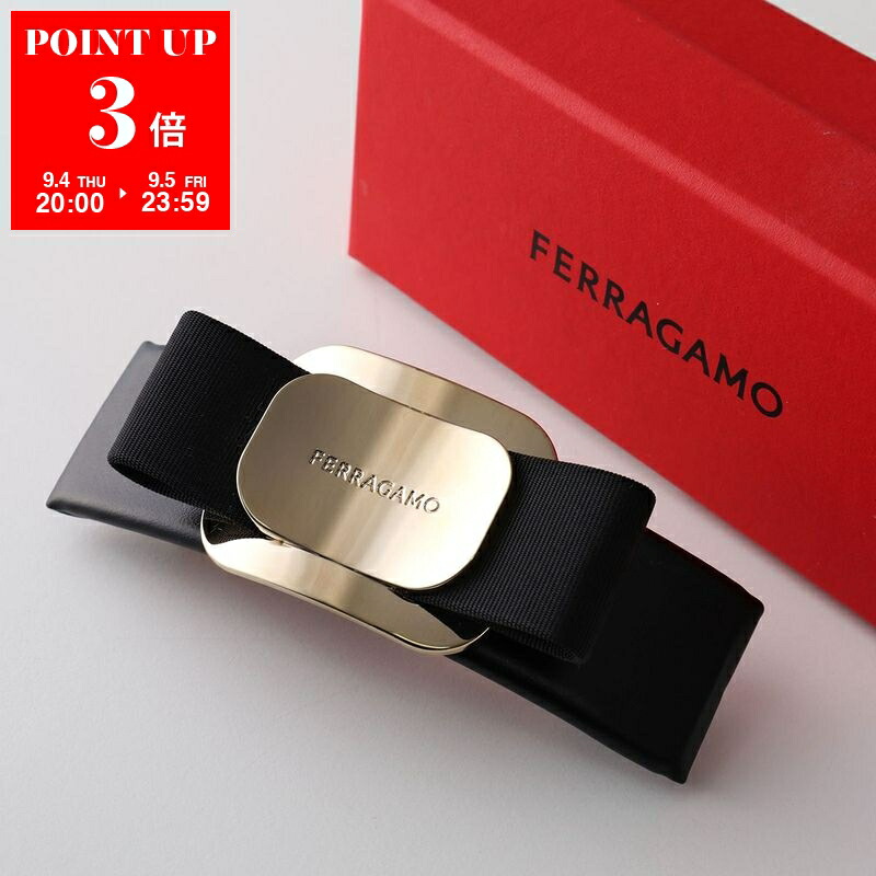 美品☆SalvatoreFerragamo フェラガモ ストーン付き バレッタ FERRAGAMO フェラガモ バレッタ ヘア アクセサリー レディース
