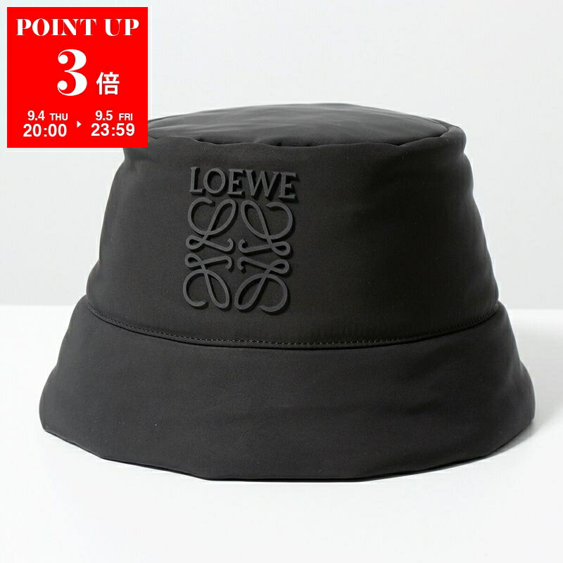 LOEWE バケットハット 黒 ラフィア バケットハット（ラフィア&カーフ） ブラック - LOEWE