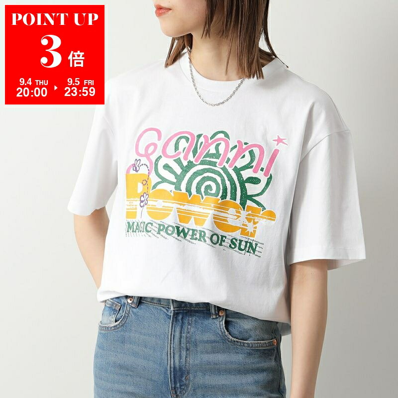 楽天市場】GANNI ガニー Tシャツ JERSEY SMILEY RELAXED T SHIRT