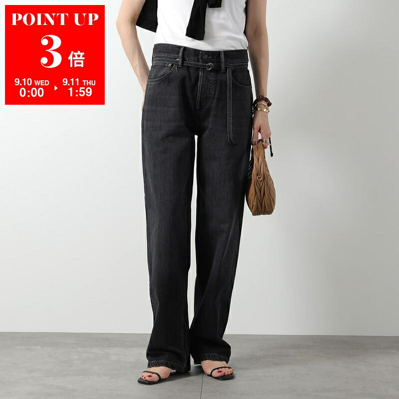 【4/20迄】 Acne Studios ハイウエスト コットン パンツ Acne Studios ハイウエスト ワイドパンツ | ブラック | FARFETCH JP