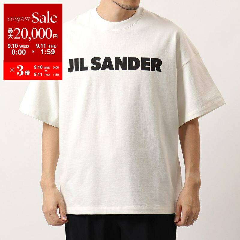 JIL SANDER+ ジルサンダープラス 無地 Tシャツ 裾ロゴ刺繍 JIL SANDER ジルサンダー 裾JIL SANDER+ロゴ 薄手メンズTシャツ