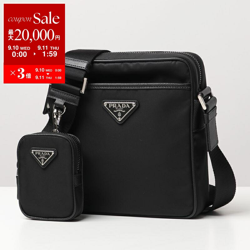 良品　PRADA プラダ　ショルダーバッグ　カメラバッグ　三角ロゴ　ナイロン　黒 PRADA - プラダ ショルダーバッグ 三角ロゴ カメラバッグ