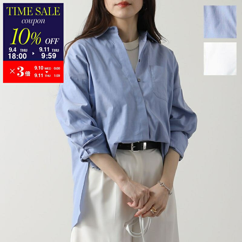 新品未使用！大きいサイズ　マックスマーラ好きの方！半袖ブラウス　綿100% 濃紺 S MAXMARA MAX MARA エス マックスマーラ シャツ LODOLA ロドラ