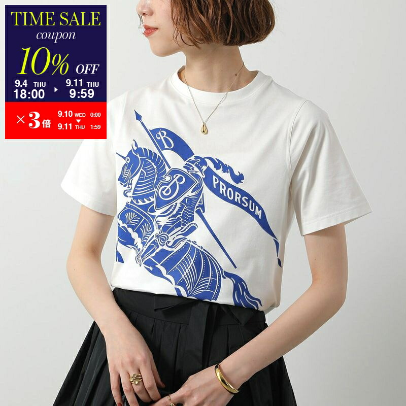 Burberry♡馬ロゴ刺繍 ホワイト♡シンプルTシャツ Burberry♡馬ロゴ刺繍 ホワイト♡シンプルTシャツ BURBERRY