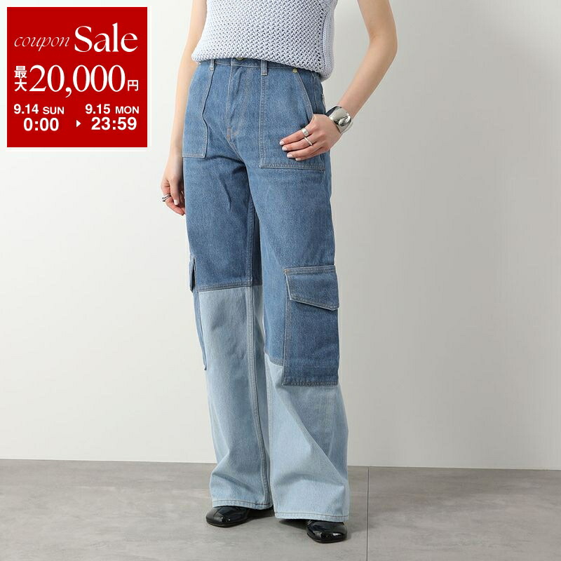 GANNI ワイドフレアデニム ガニー バックロゴ 25 新品未使用　ジーンズ GANNI（ガニー）の「Heavy Denim Wide Drawstring Jeans（デニム