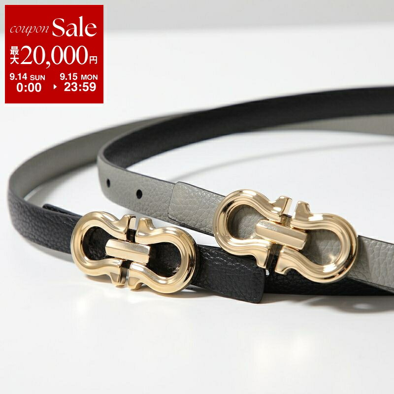 フェラガモ　ロゴ　ブラック×ゴールド　かっこいい　ベルト　ワンピース　ドレス サルヴァトーレ・フェラガモ(Salvatore Ferragamo) ベルト