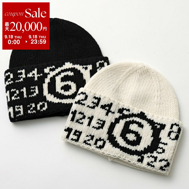 MM6 Maison Margiela 6 ロゴマーク　刺繍　ニット帽　ビーニー MM6 Maison Margiela 6 ロゴマーク 刺繍 ニット帽 ビーニー
