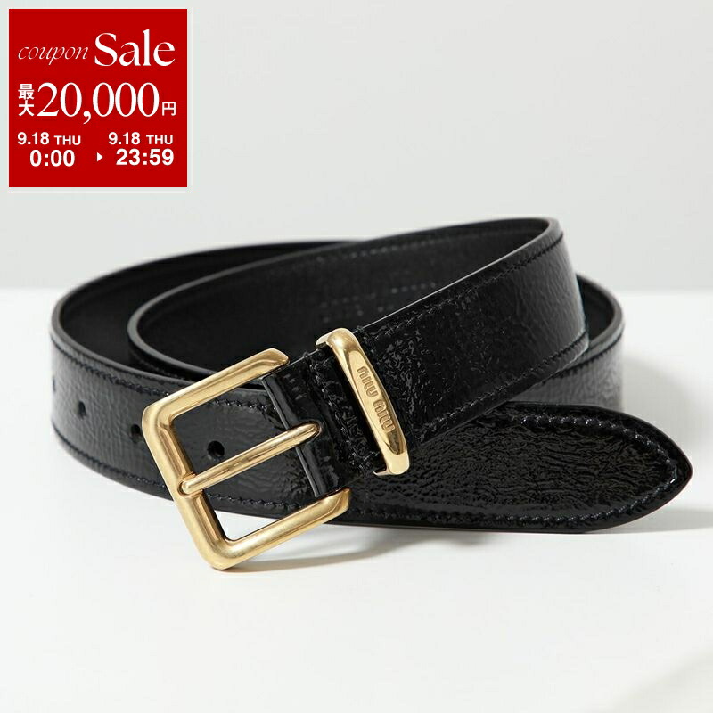 miumiu ベルト　ブラック　2022 Miu Miu Leather Belt | Saks Fifth Avenue