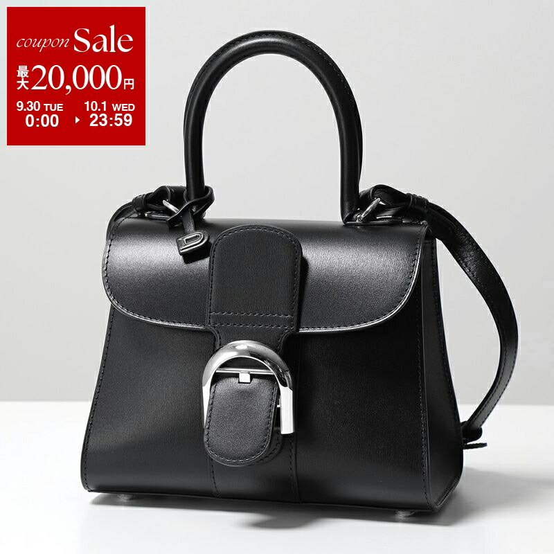 DELVAUX 黒 レザー ハンドバッグ デルヴォー ハンドバッグ ブリヨン PM 復刻1958 レザー Delvaux