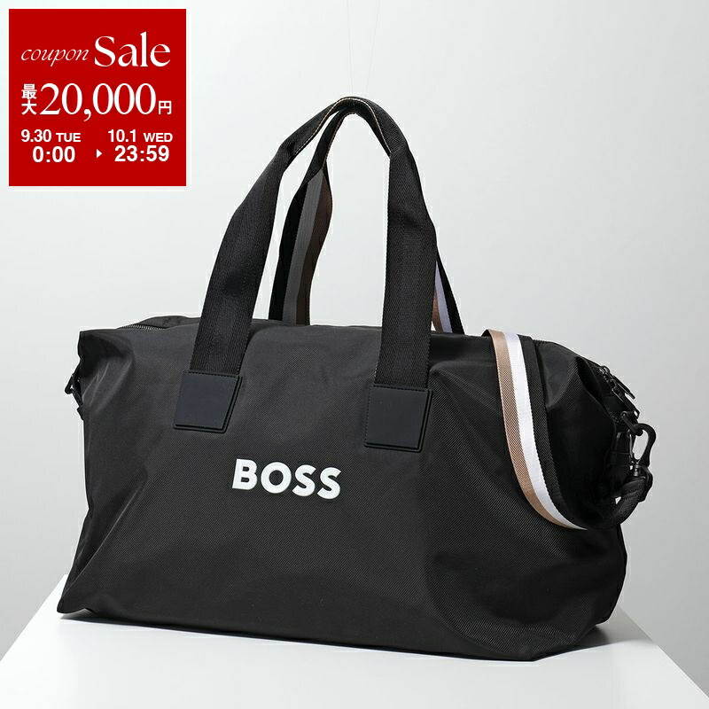 希少 HUGO BOSS ヒューゴボス ボストンバッグ HUGO BOSS (ヒューゴボス) レザー モノグラム ストラップ付