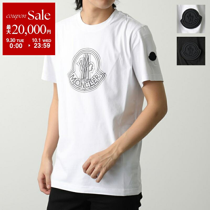 ✨新品未使用/近年モデル✨モンクレール Tシャツ ボーダー 胸ロゴ クルーネック MONCLER (モンクレール) 胸ロゴワッペン 無地 クルーネック 半袖
