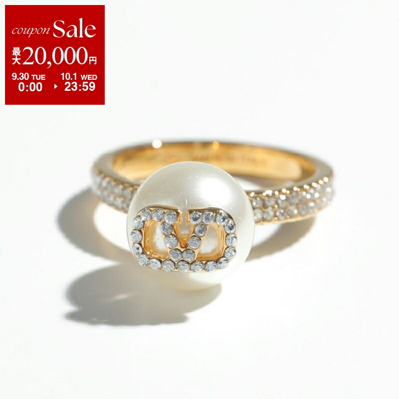 VALENTINO パールリング VALENTINO ヴァレンティノ バレンチノ Vロゴ シグネチャー