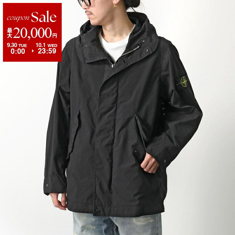 STONE  [ロゴ パッチ ジャケット - ブルー] Stone Island デタッチャブルパッチ ジャケット | ブルー