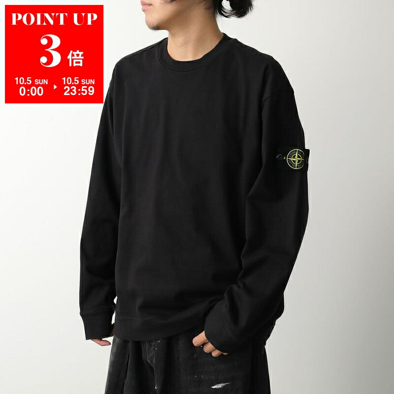 STONE 21ss ストーンアイランド ロゴパッチ　長袖　シャツ STONE ISLAND (ストーンアイランド) 胸ロゴ クルーネック 長袖 T