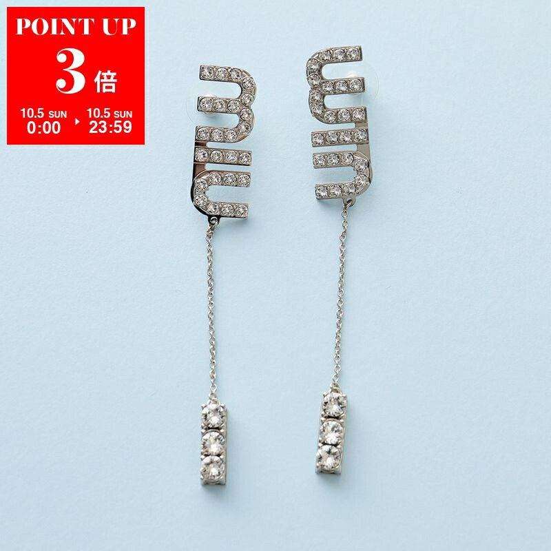 miu miu ミューミュー ピアス ミュウミュウ Miu Miu MIUMIU ピアス 5IO059 2DNC クリスタル付