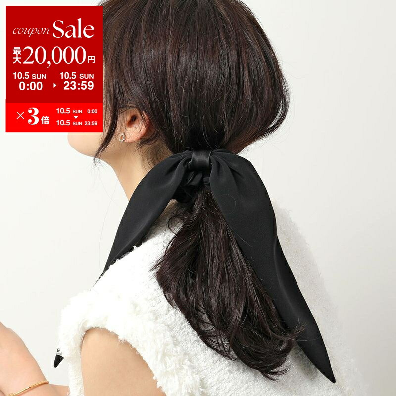 美品 ALEXANDRE DE PARISパールブラックシュシュ ヘアゴム 髪留 ALEXANDRE DE PARIS アレクサンドル ドゥ パリ シュシュ TCH-13T