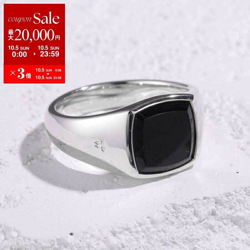 TOMWOOD Cushion Onyx シルバー925 オニキスリング Cushion Polished Black Onyx - Tom Wood Project Official