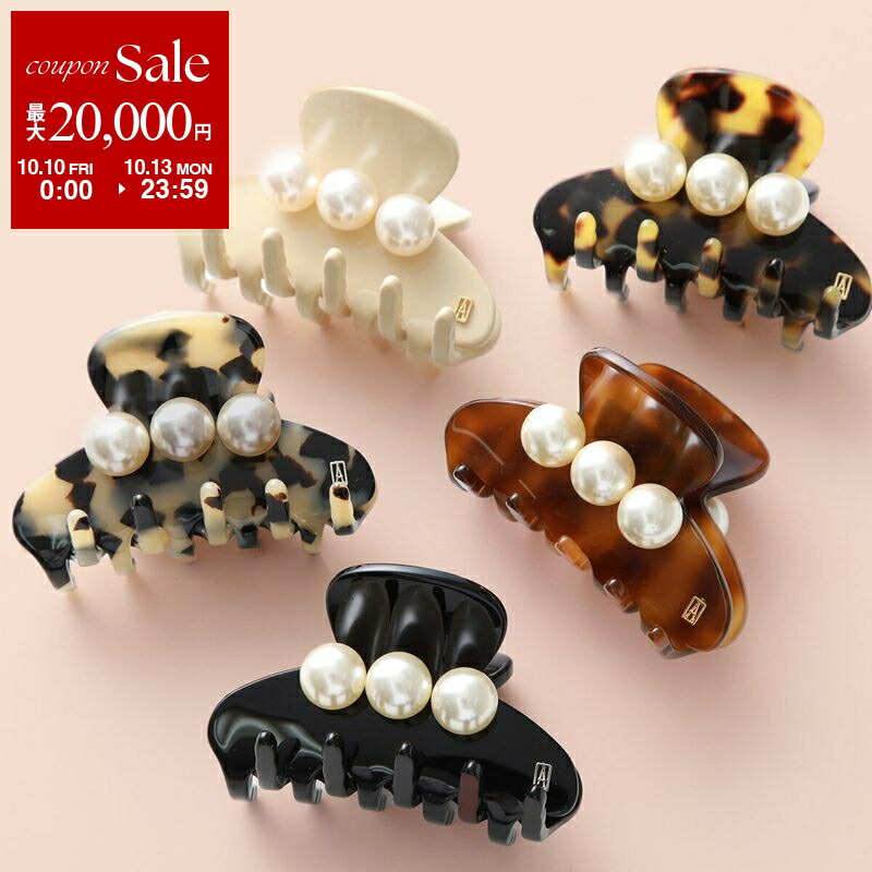 アレクサンドル　ストーン装飾付きブラックヘアクリップ　　美品　レア品 ALEXANDRE DE PARIS アレクサンドル ドゥ パリ ヘアクリップ