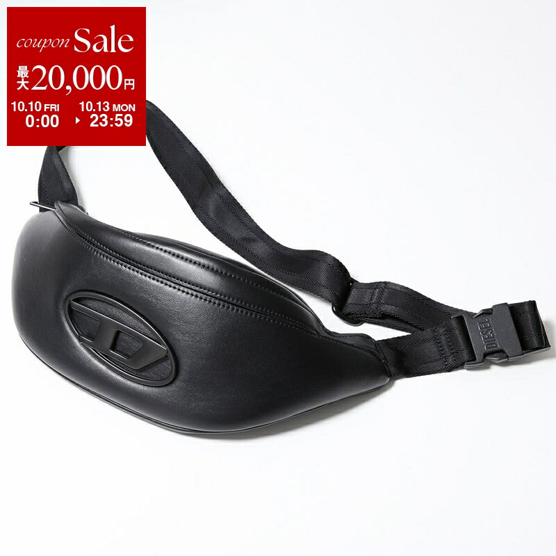 【極美品 現行】ディーゼル　ボディバッグ　黒　オーバルDロゴ　レザー 楽天市場】DIESEL ディーゼル ボディーバッグブラックカーフ