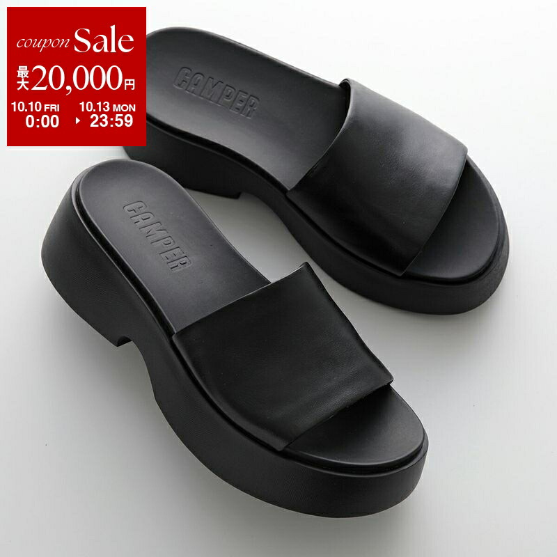 Caminando カミナンド トングサンダル プラットフォーム レザー 黒 CAMINANDO カミナンド トングサンダル THONG FLAT SANDALS 2521W