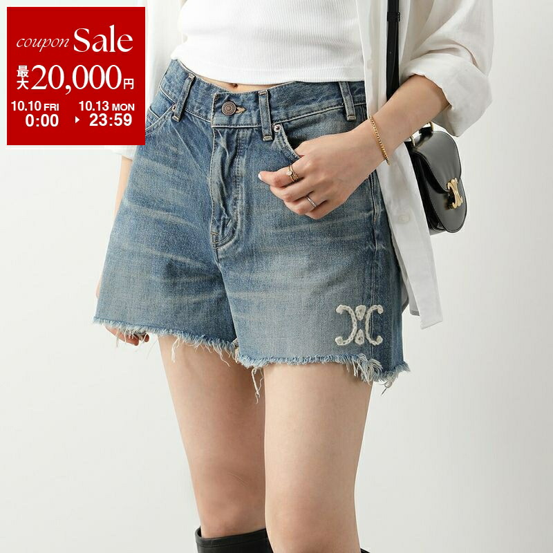 楽天市場】CELINE セリーヌ Wash Denim Skate Shorts ショート