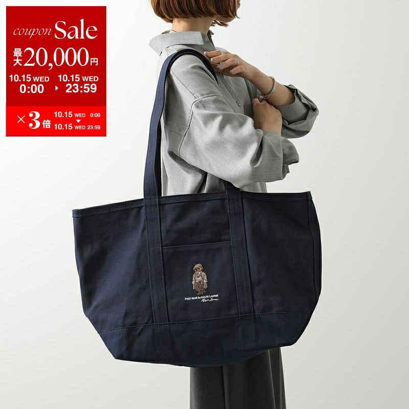 最終価格【美品】ラルフローレン 本革ハンドル キャンバス トートバッグ ユニセッ Ralph Lauren ビッグポニー キャンバス トート ユニセックス