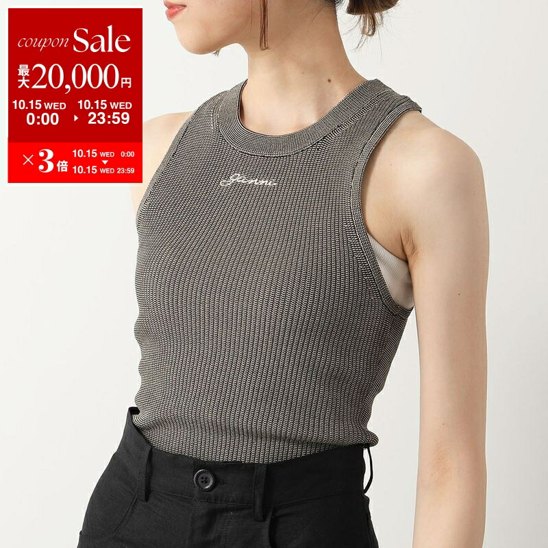 GANNI タンクトップ GANNI ストライプ タンクトップ | ホワイト | FARFETCH JP