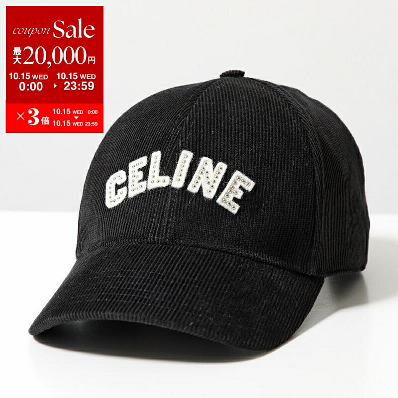CELINE ブラック ベースボールキャップ セリーヌ CELINE CELINE ベースボールキャップ 234XAA01C