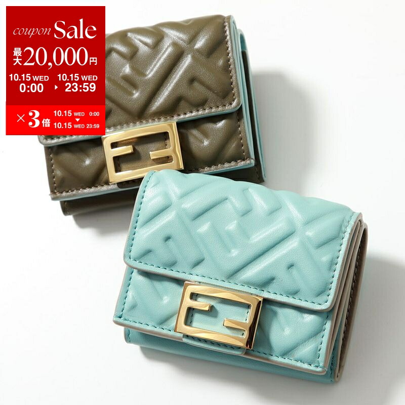 FENDI バケットマイクロ三つ折り財布 可愛い♡】☆FENDI☆ バゲット マイクロ 三つ折り財布 (FENDI