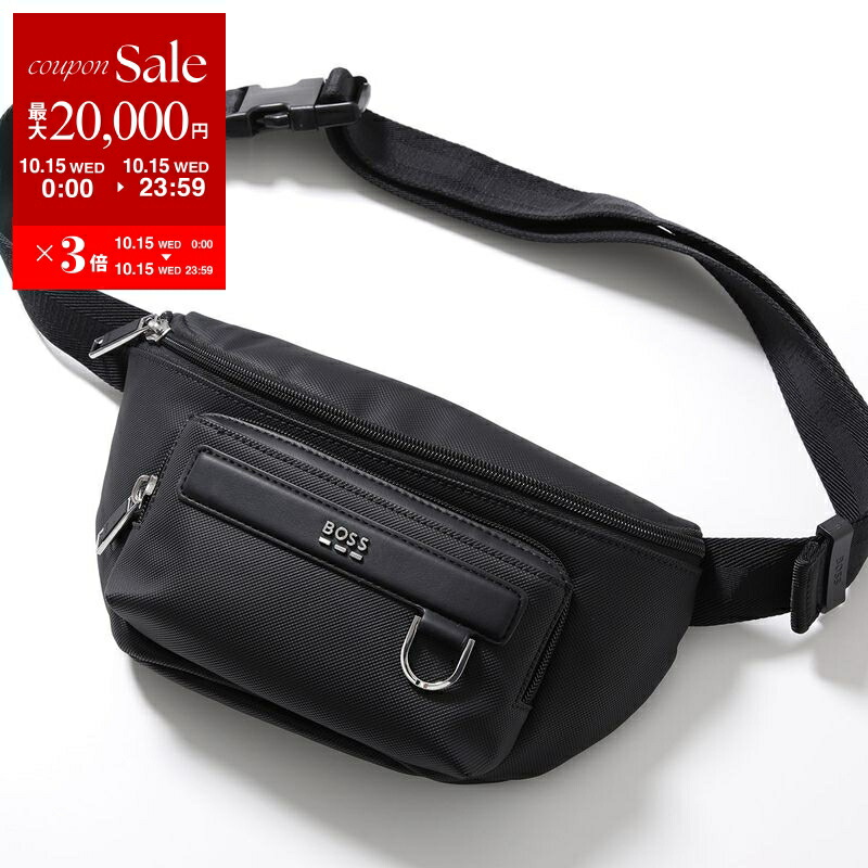 HUGO BOSS ヒューゴボス オールレザー メッセンジャーバッグ ショルダー HUGO BOSS BLACK ヒューゴボス ショルダーバッグ RAY_S_ZIP_ENV