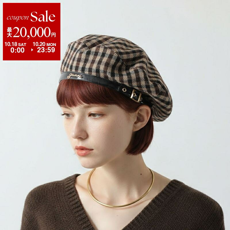 楽天市場】【10%クーポン対象】GANNI ガニー 帽子 ベレー帽 ロゴ