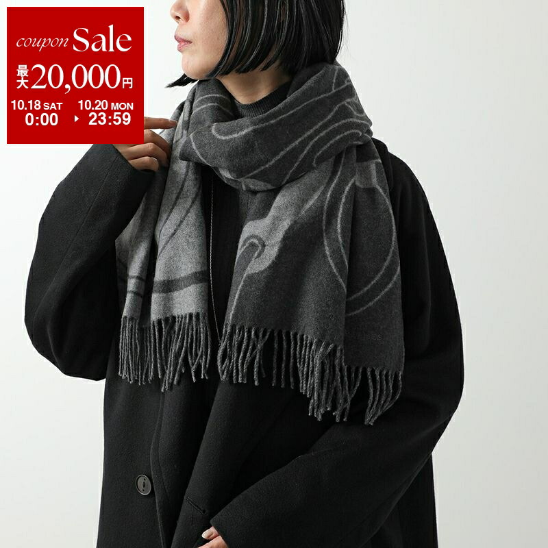 未使用品！エルメス　マフラー　カザックキーコレクション　鍵　キャメル カシミヤマフラー 《カザック・キーコレクション》 - グレー