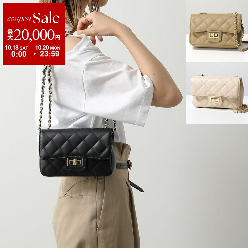 ★AULENTTI★新品★キルティングチェーンショルダーミニバッグ　黒 AULENTTI ショルダーバッグ バッグ 「AULENTTI/オウレンティ