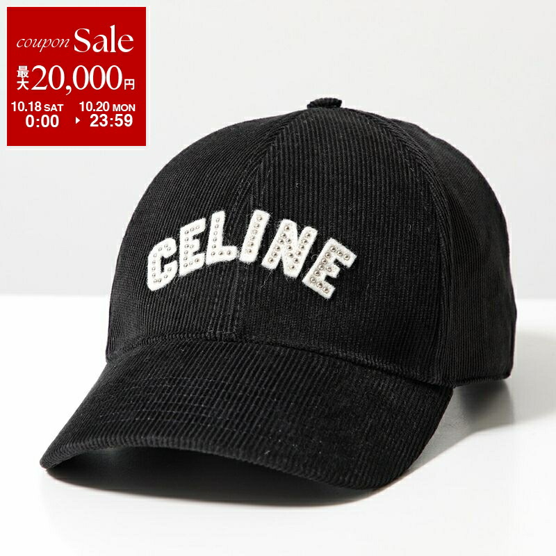 美品セリーヌ トリオンフ ベースボールキャップ 帽子 ブラック CELINE(セリーヌ) トリオンフ ベースボールキャップ2AUT6969P
