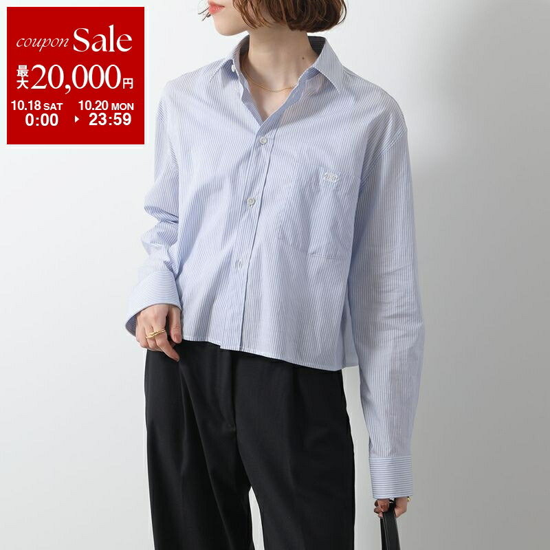 楽天市場】CELINE セリーヌ Triomphe Frill Blouse クレープ ド