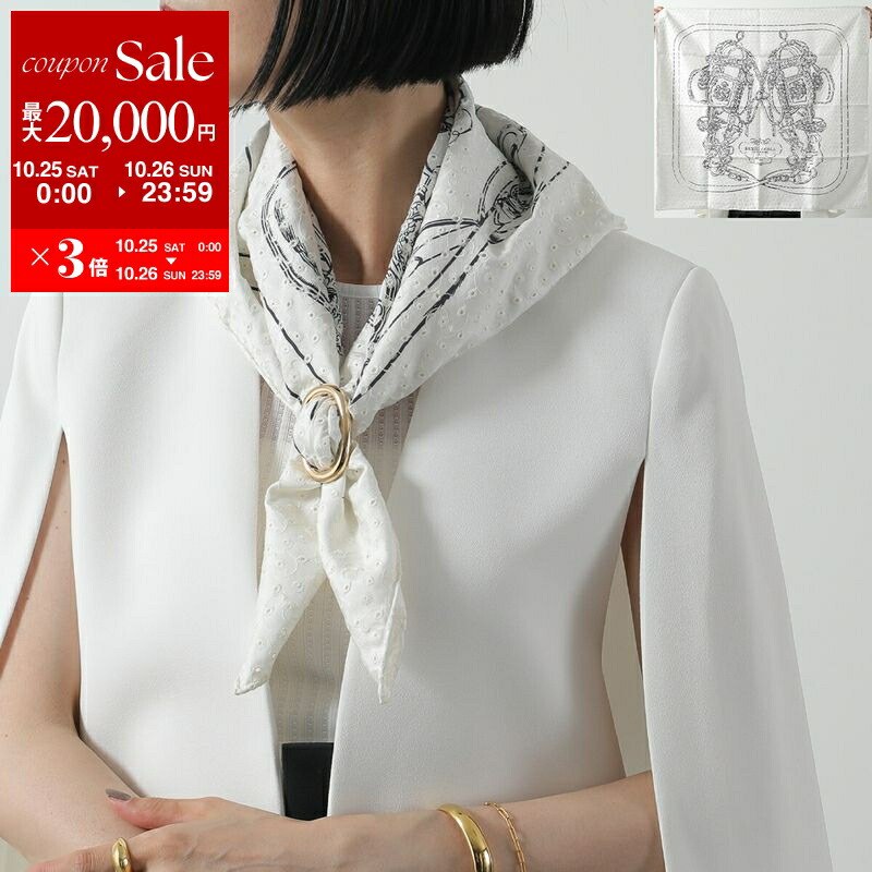 HERMES カシシル　シルクスカーフ 鍵モチーフ【HERMES】バンダナ カシシル スカーフ (HERMES