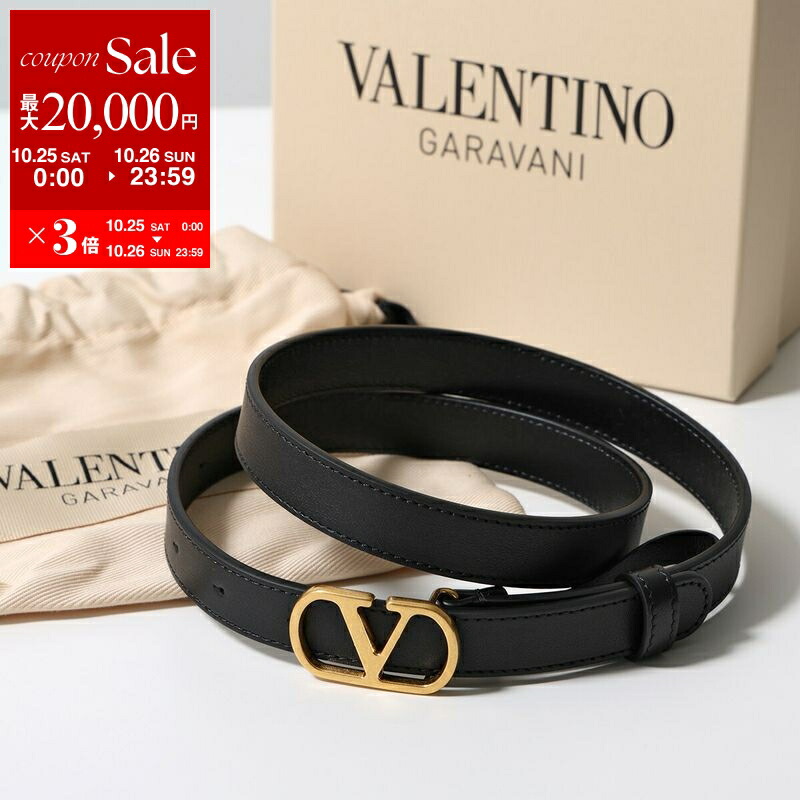 ヴァレンティノ　リバーシブルレザーベルト 黒白 ゴールドバックル 中古・古着通販】VALENTINO (ヴァレンティノ) リバーシブル
