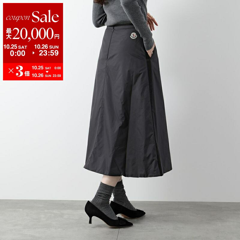 MONCLER 黒 フレアスカート 未使用タグ付き MONCLER モンクレール レディース スカート ブランド ボトムス