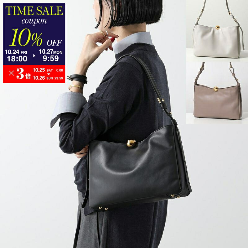 FURLA フルラ ハンドバッグ 3色 チャーム付き 黒 レザー 金ボタン 美品 FURLA フルラ ハンドバッグ 3色 チャーム付き 黒 レザー 金