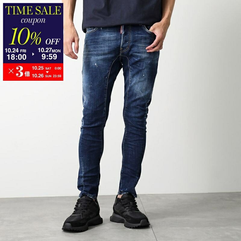 ディースクエアード　ペイントデニム　12Y DSQUARED2 ディースクエアード S74LB1268 SUPER TWINKY JEANS (D