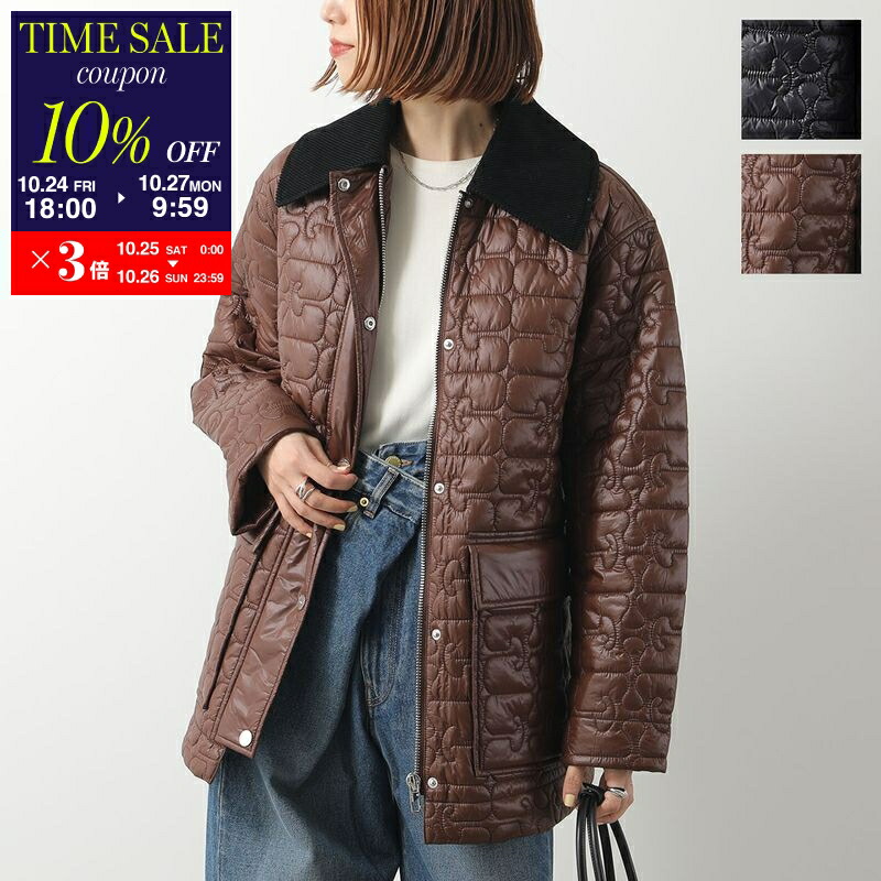 GANNI ガニー　ショートジャケット 楽天市場】GANNI ガニー 中綿ジャケット Shiny Quilt Vest