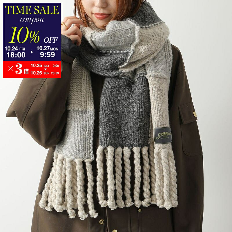 GANNI マフラー セール】【GANNI / ガニー】Mohair Gradient Scarf：マフラー