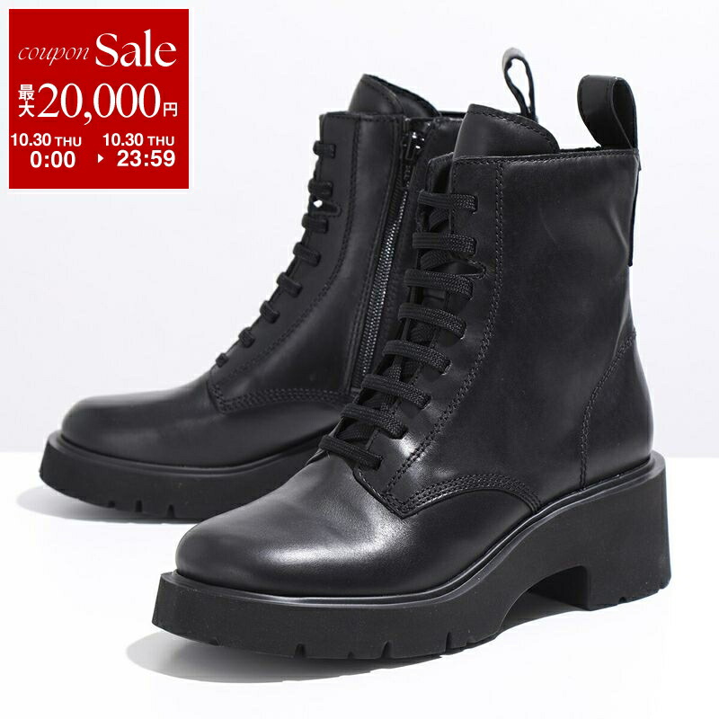 良品　Camper　カンペール　25.5　ショートブーツ　黒　フロントジップ 良品 Camper カンペール 25.5 ショートブーツ 黒 フロントジップ
