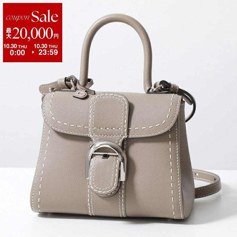 DELVAUX グレー レザー ハンドバッグ DELVAUX 「DELVAUX」 ハンドバッグ - グレー レディース