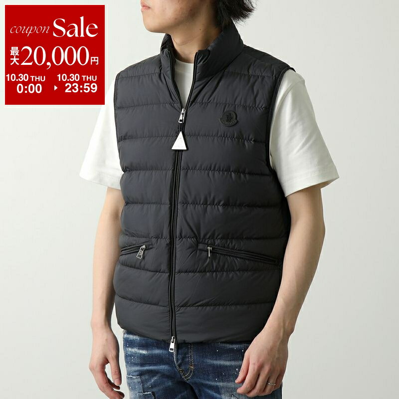 楽天市場】モンクレール MONCLER ダウンベスト ブラック メンズ