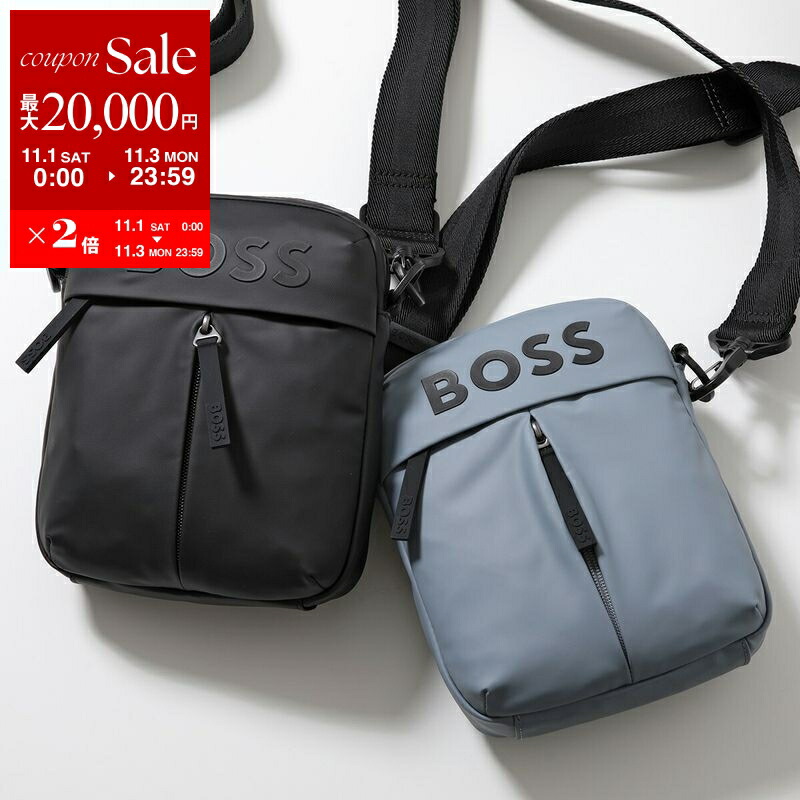 ★HUGO BOSS★ オールレザー ショルダーバッグ HUGO BOSS BLACK ヒューゴボス ショルダーバッグ RAY_S_ZIP_ENV