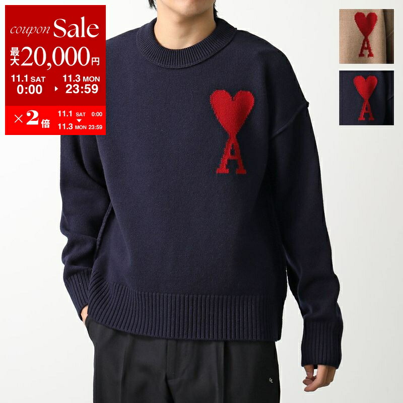 ami paris アミパリス クルーネック ハートニット　黒 楽天市場】【11/1～11/3限定・最大2万円OFFクーポン配布中】ami