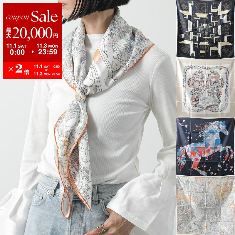 楽天市場】【5%OFF】 エルメス スカーフ カレ 80 フリンジ オム エクス